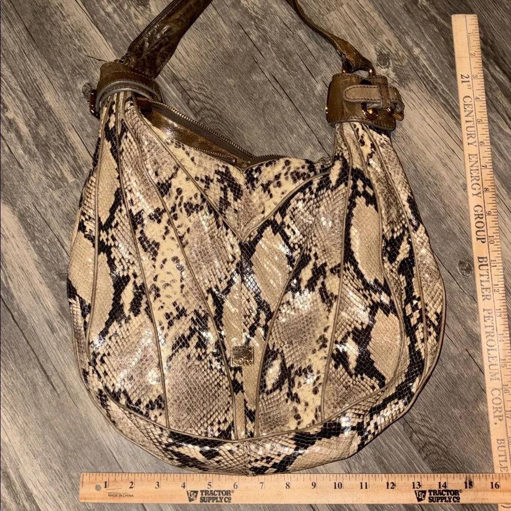 Y2K style chunky KOOBA Python Snakeskin leather bag -